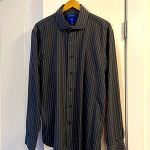 3/$20 - Egara Mens Black Dress Shirt XL